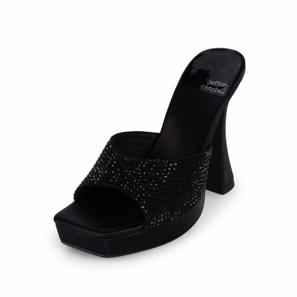 Jeffrey Campbell HollywoodJ Rhinestone Platform Sandals Size 8 - Picture 2 of 13